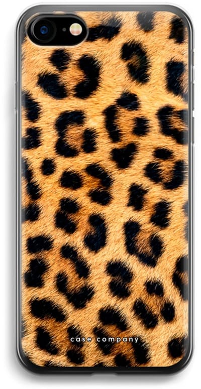 Case Company® - Hoesje geschikt voor iPhone SE 2020 hoesje - Luipaard - Soft Cover Telefoonhoesje - Bescherming aan alle Kanten en Schermrand