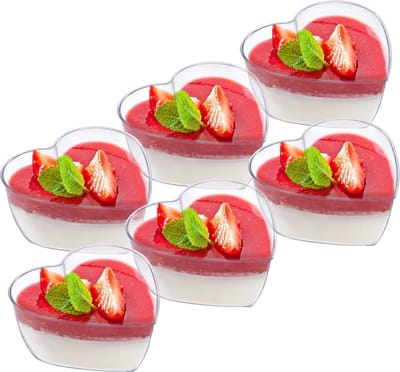 Dessertbekers 120 ml 6 stuks - Schaaltjes - Dessertkopjes - Dessertkommen - Ijsbeker - Ijscoupe - Bekers voor Dessert Ijs Hapjes Tapas