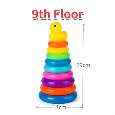 0-3 Jaar Baby Vroege Leren Regenboog Stapel Speelgoed Puzzel Ontwikkeling Intelligentie Regenboog Toren Baby Speelgoed Cadeau Stapel Ring