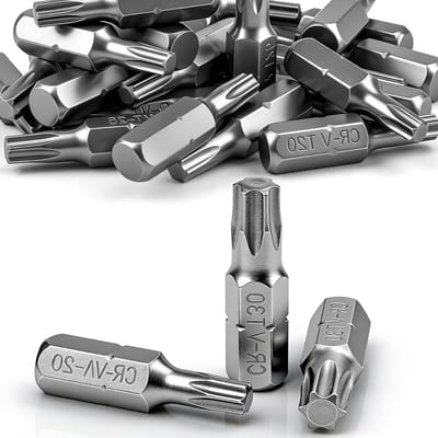 Torx bitset 15 stuks, 25 mm, koolstofstaal voor meubelmontage, gereedschap en elektronica-reparatie, precisie en duurzaamheid