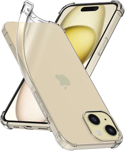 ebestStar - Hoes geschikt voor iPhone 15 Apple, Silicone Slim Cover Case, Versterkte Hoeken en Randen hoesje, Transparant