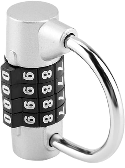 Dailygoods- Codehangslot 4-cijferige Combinatie - Zinklegering - Beveiliging voor Koffers/Kasten - Antiroest - Tot 10.000 Combinaties - Duurzaam - Hangslot