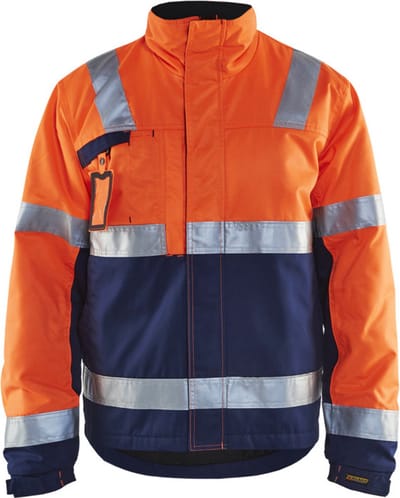 Blåkläder 4862-1811 Winterjas High Vis Oranje/Marineblauw maat 4XL