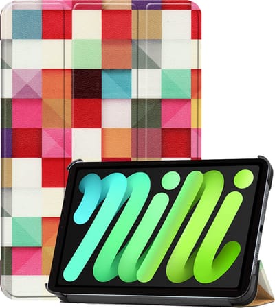Hoesje Geschikt voor Apple iPad Mini 7 (2024) - 8.3 inch - 7e Generatie - Dun & Stevig - Trifold Bookcase - Hard Cover - Hardcover Book Case - Tablet Hoes - Bloesem