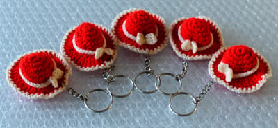 5 stuks Sleutelhanger cadeau - wollen sleutelhanger - handgemaakt - cadeau - brievenbuspakje - Tashanger