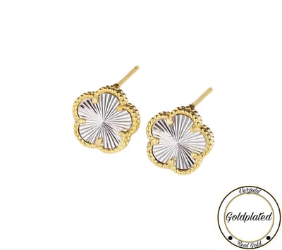 Soraro Klaver Oorbel | Zilverkleurig & Goudkleurig | Goldplated | Soraro Oorbel | Cadeau voor haar