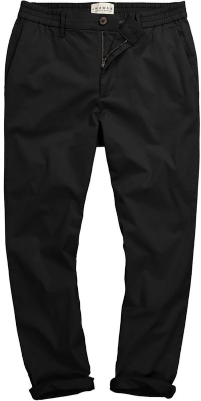 JP 1880 - Heren - Chino biologisch katoen FLEXNAMIC® OSC-gecertificeerd - Zwart - Maat L