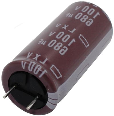 Elektrolytische Condensator - Elko Condensator - Elektronica Reparatie - Hoge Temperatuur - 680µF 100V - Zwart