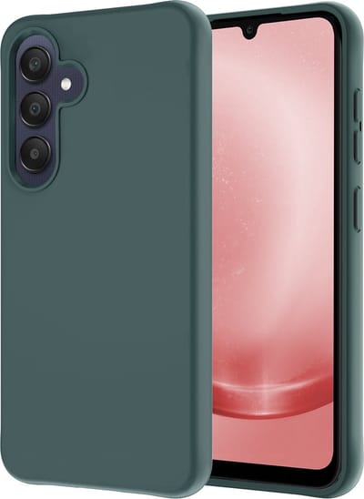 Hoesje - Geschikt voor Samsung Galaxy A25 - Sterk & Shockproof - Hoes Cover - Siliconen Case - Donkergroen