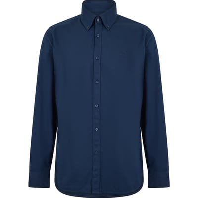 Boss Rickert Oxford-overhemd met lange mouwen voor heren (Blauw)