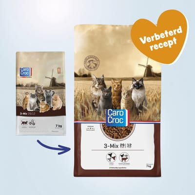 Carocroc Kat 3-Mix Adult - Gevogelte/Rund - Kattenvoer - 7 kg