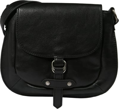 FREDsBRUDER Leren Schoudertas Veg Tan Collection Fleur Crossbody Bag Black Zwart