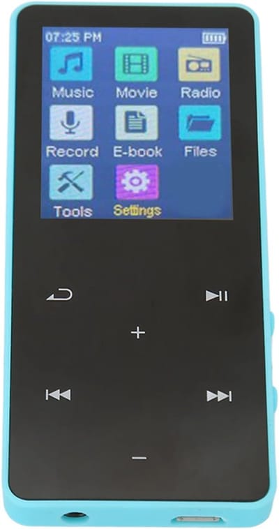 Draagbare MP3 Speler met Bluetooth 5.0, FM Radio en Spraakrecorder, Lossless Geluid, 1.8 Inch Touchscreen