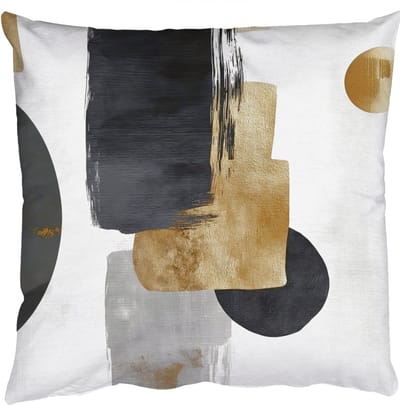 Sierkussens - Kussentjes Woonkamer - 50x50 cm - Goud - Rechthoeken - Cirkels - Abstract