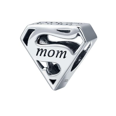 Super mom bedel | moeder bead | bedels voor armband | Zilverana | geschikt voor alle bekende merken | 925 zilver | moederdag