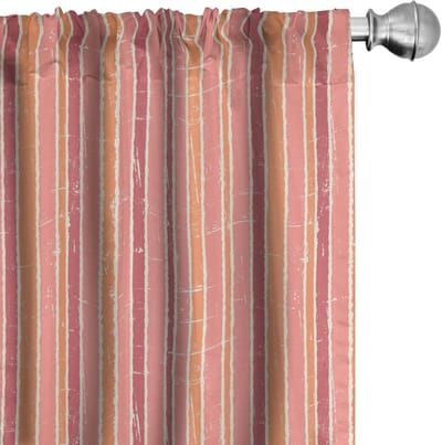 ABAKUHAUS Grunge gordijnen – 2x75x225 cm – microvezel – zalmkleur
