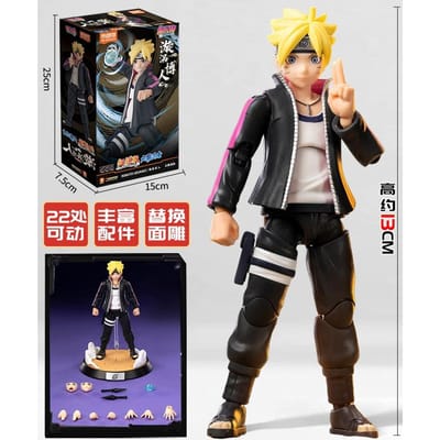 BLOKEES Original NARUTO Sasuke Minato Boruto Kurama Série CHAMPION CLASS Figurine d'Action Assemblée Authentique Jouets Modèle Cadeau gray