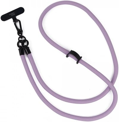 HappyCase Stevig en Universeel Telefoon Koord / Polsbandje | Verstelbare Smartphone Ketting | Universele Telefoonketting | 120CM | Paars