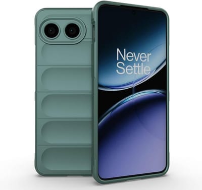 Exobox Geschikt voor Oneplus Nord 4 - Schokbestendig - airbag ontwerp rubber Back Cover Hoesje - Groen