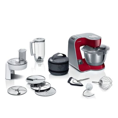 Bosch MUM5 - MUM5X720 - Keukenmachine - 1000W - 3,9L - Met Weegschaal en Timer - Rood