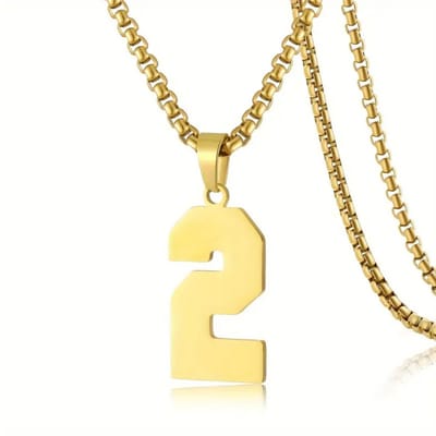 Livano Ketting - Heren - Staal - Nep zilver - Met Hanger - Nep Goud - 2
