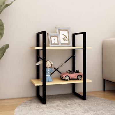 vidaXL - Boekenkast - met - 2 - schappen - 60x30x70 - cm - massief - grenenhout
