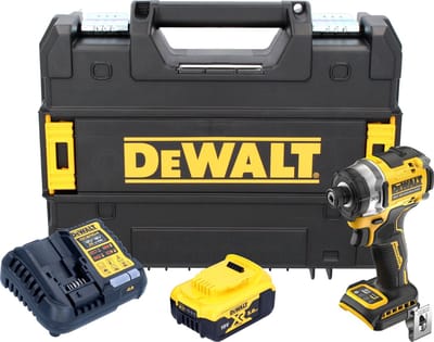 DeWalt DCF 860 P1T accu-slagmoersleutel 18 V 282 Nm 1/4" borstelloos + 1x accu 5,0 Ah + oplader + TSTAK