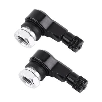 Dailygoody - 90 Graden Bandventiel - Lekvrij - Premium Aluminium - Zwart - Universeel - Voor Motorfiets Tubeless Banden