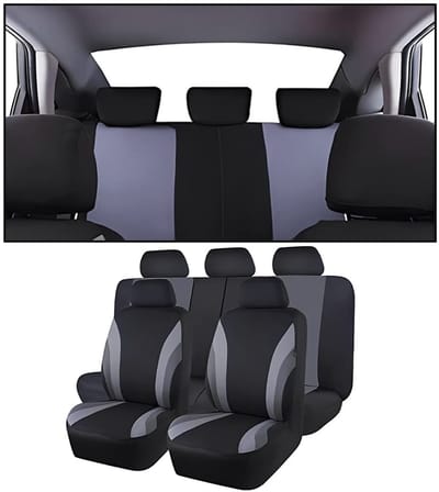 Dailygoods- Autostoelhoezen Set van 9 - Universele Autobeschermhoes - Hoge Rugleuning - Ademend Stof - Inclusief Hoofdkussens - Perfecte Bescherming - Stoelhoes
