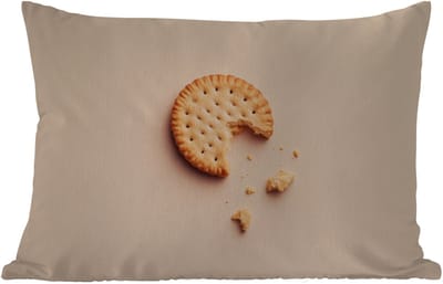 Buitenkussens - Tuin - Koekje - Kruimels - beige - 50x30 cm