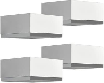 4x meubelpoten MOTEL 65 x 65 mm hoogte 30 mm gepolijst chroom van SOTECH