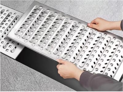Overlooprooster RVS - Drainadeksel - Waterafvoer Buiten - Roestbestendig 304 Staal - L228 x B157 cm - Zilverkleurig