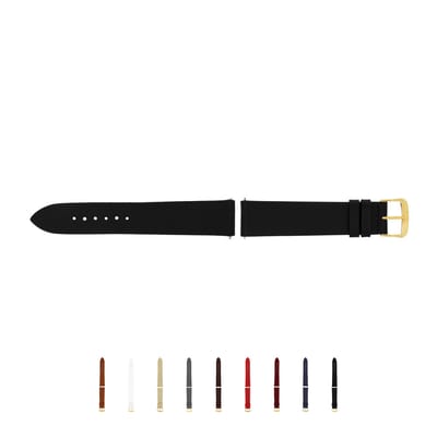 SELVA horlogeband, 14-24 mm, leer, verwisselbaar, vervangende band voor smartwatch, gemaakt in Duitsland