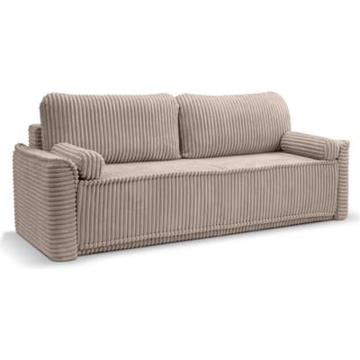 Grubs 3-zits sofa bed grijs-beige | Moderne logeerbank in trendy greige - 93x225x96cm