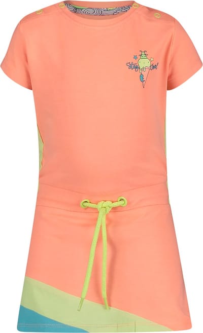 4PRESIDENT Meisjes jurk - Neon Bright Coral - Maat 80 - Meisjes jurken