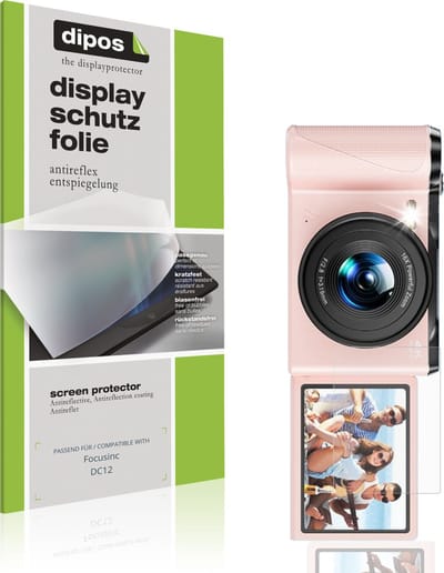 dipos – 4x Matte Beschermfolie geschikt voor Focusinc DC12 | Krasbestendige & antireflecterende Screenprotector Ultra-Thin