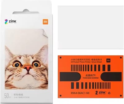Originele Xiaomi Zink papier - 50 Stuks - 2 * 3 inch (5 x 7,6cm) - Zelfklevend fotoprinterpapier voor Xiaomi Mi Portable Photo Printer en andere fotoprinters - Zink papier