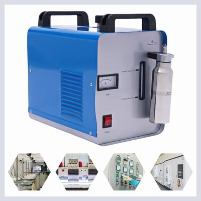 UFTA Waterstof Zuurstof Generator - Acryl Polijstmachine Vlam Lasser - 75L/H Gasvlam Pistool - Precisie 2800°C Brandpunt - Blauw