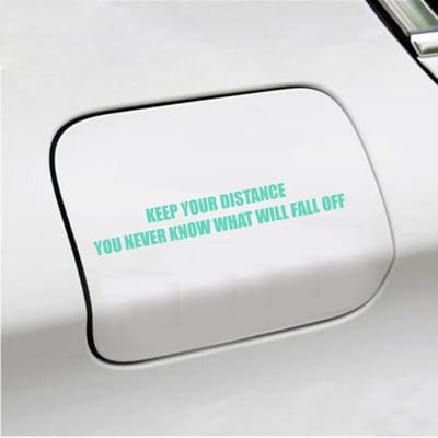 Bumpersticker - Keep Your Distance - 3,5 X 24,4 - Mint