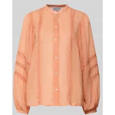Relaxed fit blouse met gaatjesmotief