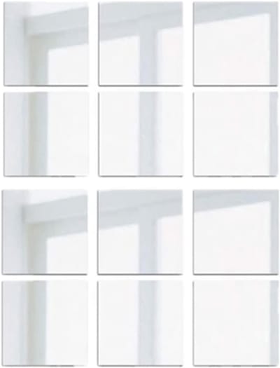 Decoratieve Zachte Spiegels voor School en Thuis - Zelfklevende Spiegeltegels in Zilver - Set van 6 Stuks voor Creatieve Wanddecoratie