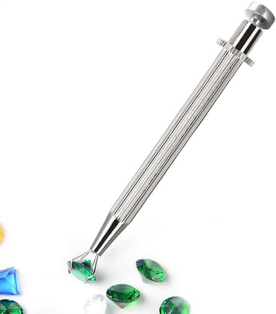 Pincet met 4 klauwen - Kralenhouder Edelsteenpincet - Precisiewerk Sieraden - Veerdruksysteem - 12 cm - Zilver