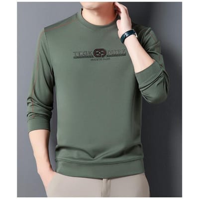 Herfst Nieuw Heren Ronde Hals Sweatshirt High-end Business Casual Lange Mouw T-shirt Tops Onderhemd voor Heren XXXXL gray