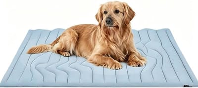 VHV-Zelfkoelende Hondenkoelmat L - 122x71cm Koelmat voor Honden - Duurzame Koelingsmat voor Huisdieren - Krabbestendige Koelmat - Blauw - Ideaal voor Zomerse Dagen