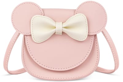 Allecto - Little Mouse Ear Bow Crossbody Purse - Schoudertas voor Meisjes - Leuk en Functioneel - Roze - Handige Handtas - Perfect voor Kinderen en...