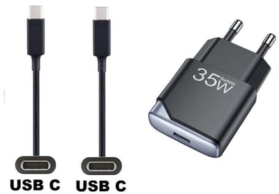 OneOne 35W snellader + 1,0m sterke USB C naar C kabel. GAN lader. PD PPS oplader adapter past op Samsung Galaxy S8, S9, A07, A17, F36, M36, F56, Tab Active 5 Pro, Tab S9, S9 FE, Tab S10 Lite, S10+, S10 FE+, S10 Ultra