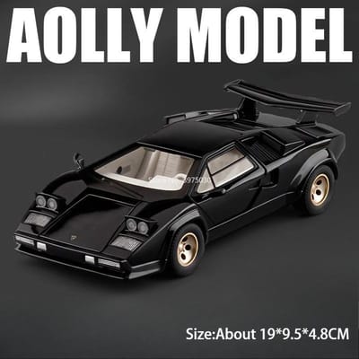 1:24 Lambor Countach Lp500S Modellen Auto's Speelgoed Legering Diecast Deuren Openen Supercar Met Terugtrekmechanisme Miniatuur Voertuig Kinderen Beste Cadeaus