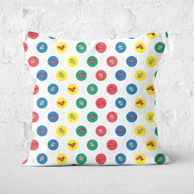 Twister White Square Cushion - 40x40cm - Soft Touch