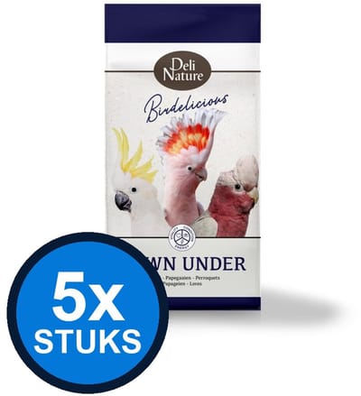 5x Deli Nature - Birdelicious papegaaien down under 750gr - Vogelvoer - 750 g