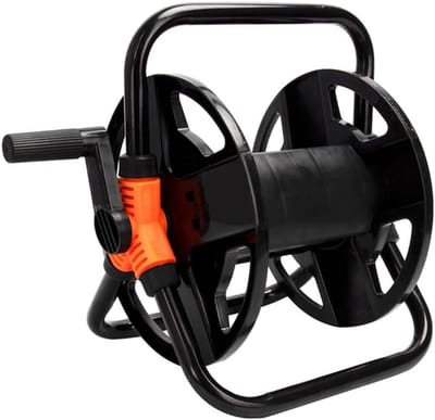 Tuinslanghouder - Slangwagen - Tuin water geven - Ruimtebesparend ontwerp - 20 meter capaciteit - Zwart wit